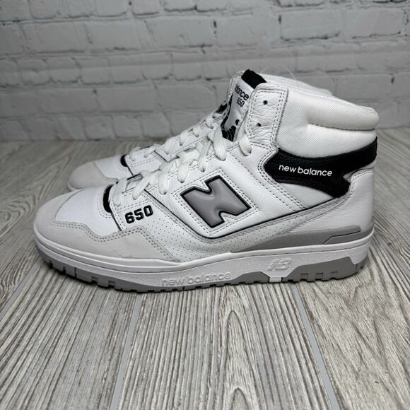 New Balance 650 High Top Basketball Shoes Men’s 10.5 White Black New main image 4